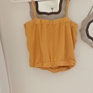 Heart & Hips Mustard Yellow Crop Top